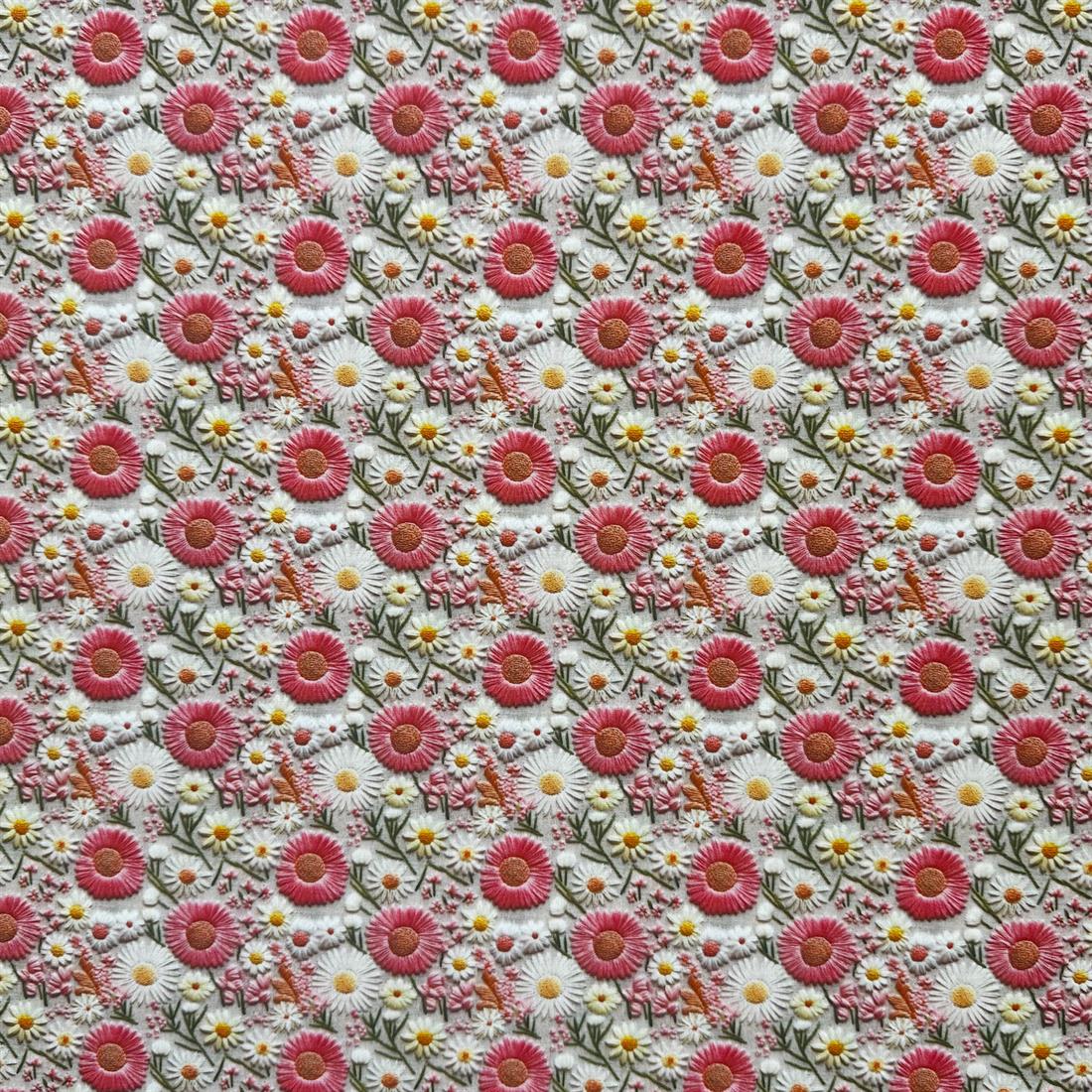 3D Pink Daisies Printed Polycotton FabricThis Beautiful Christmas…