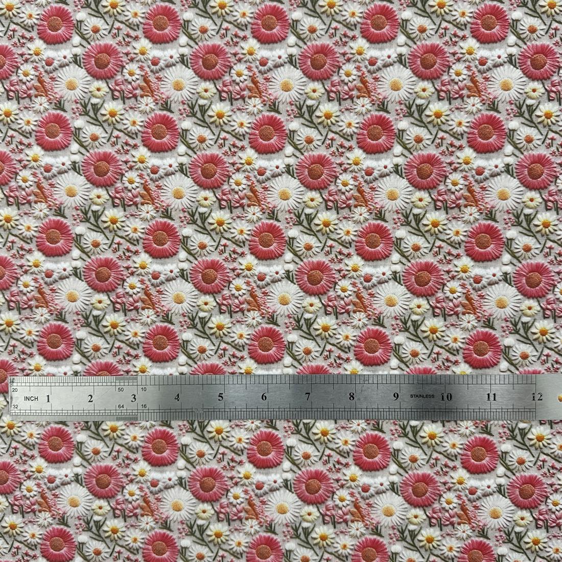 3D Pink Daisies Printed Polycotton FabricThis Beautiful Christmas…