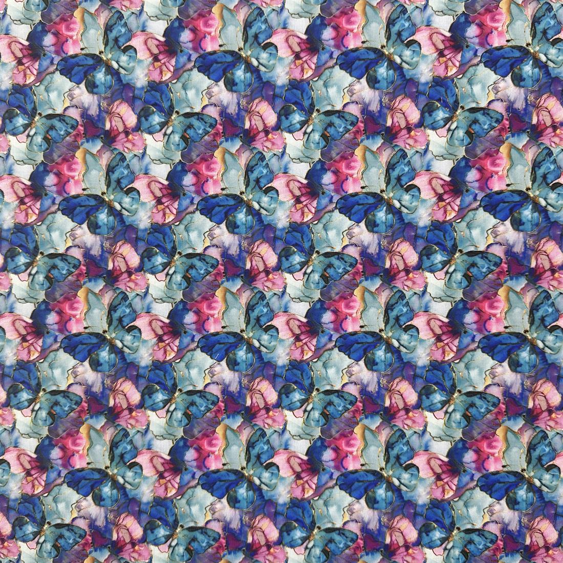 Navy Marble Batik Butterflies