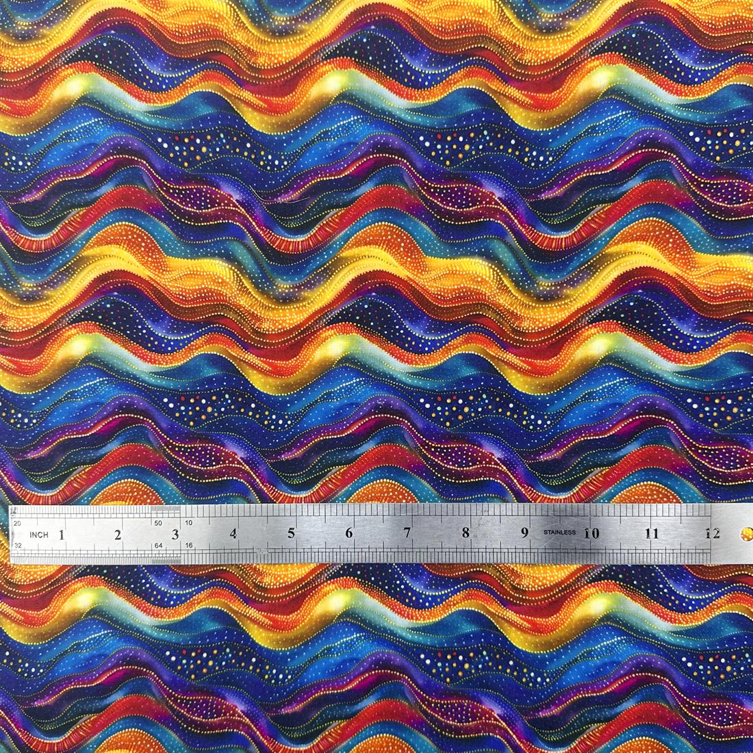 Groovy Waves Printed Polycotton FabricThis Beautiful Christmas Fabric