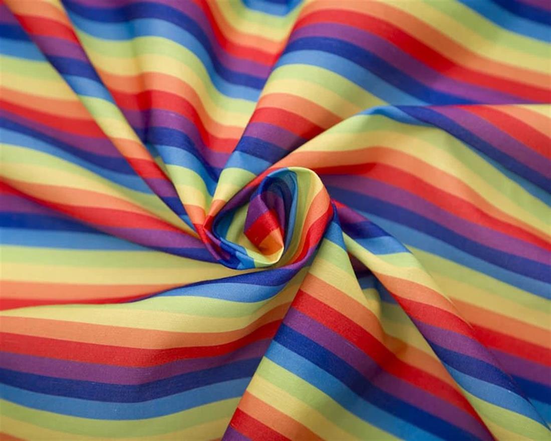 MP Digital Polycotton Rainbow Stripes Bring Vibrant Colour and Fun to…