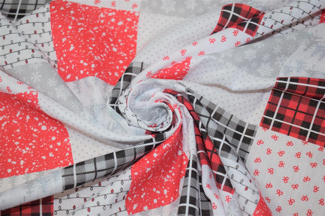 Patchwork Print PolyCotton Fabric