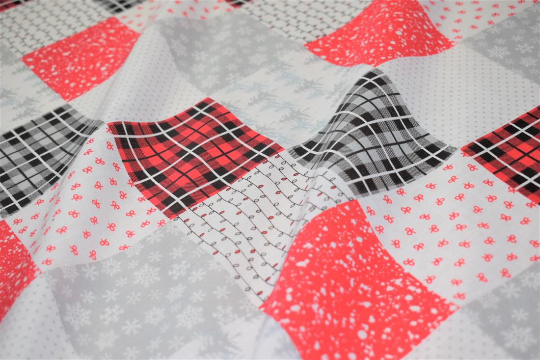 Patchwork Print PolyCotton Fabric