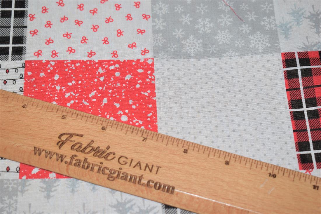 Patchwork Print PolyCotton Fabric