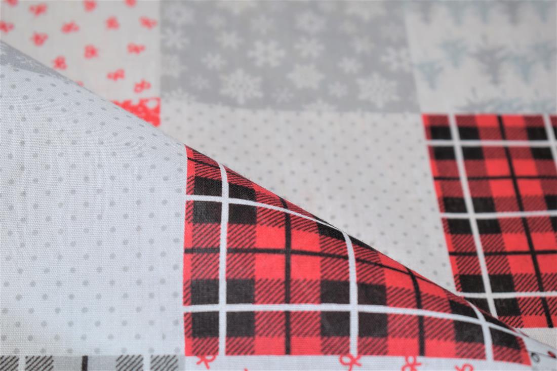 Patchwork Print PolyCotton Fabric