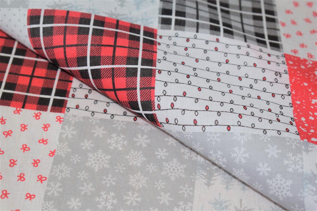 Patchwork Print PolyCotton Fabric