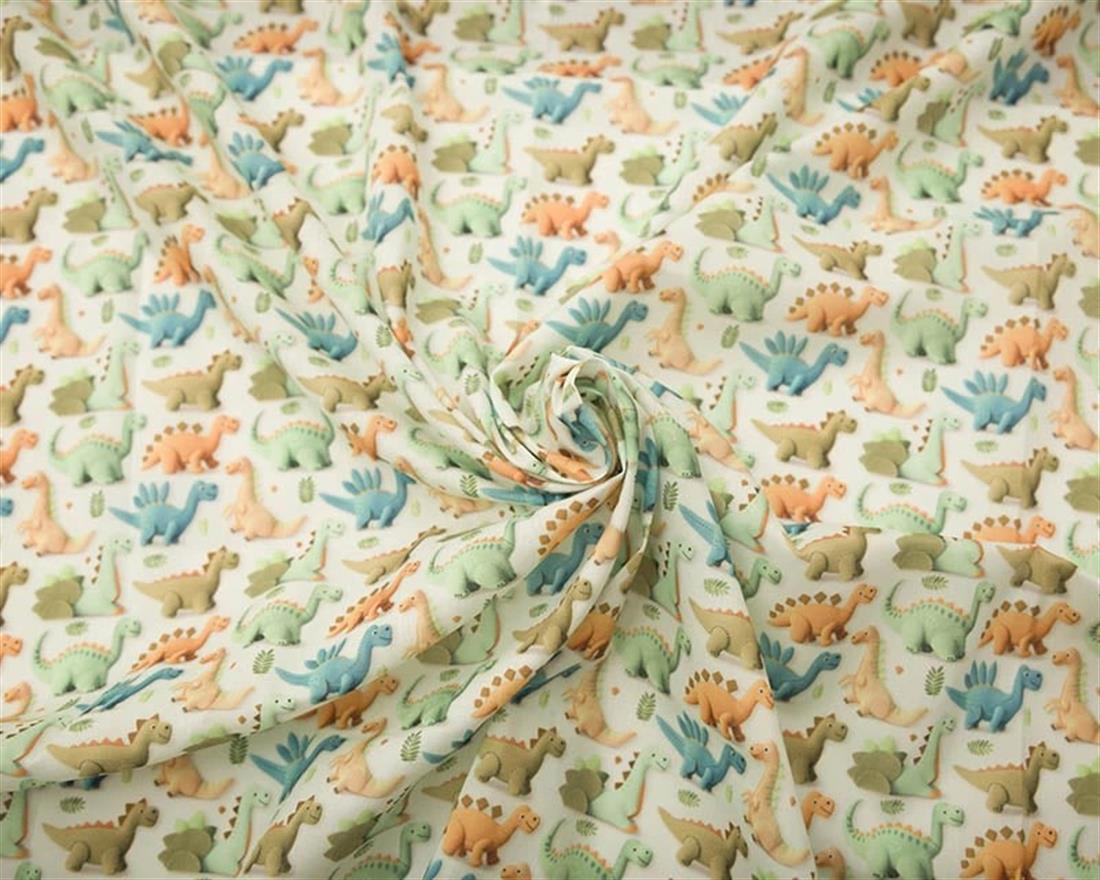 Beige MP Digital Polycotton 3D Dinos Bring a Sense of Adventure to…