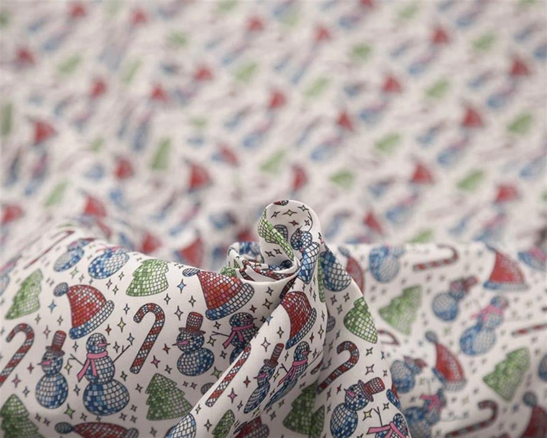 White MP Digital Polycotton Disco Snowmen Bring the Festive Fun to…