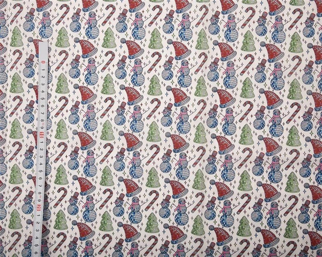 White MP Digital Polycotton Disco Snowmen Bring the Festive Fun to…