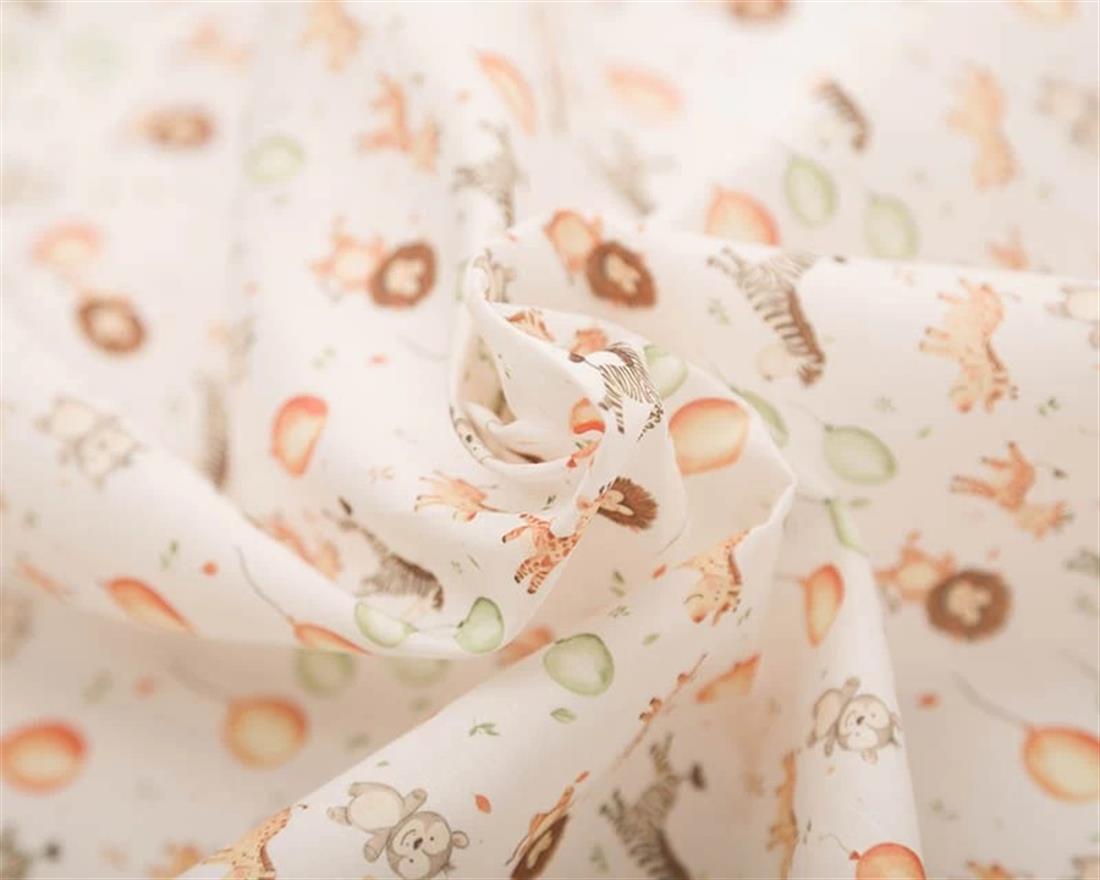 White MP Digital Polycotton Safari Take a Walk on the Wild Side with