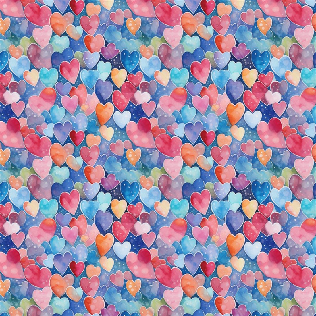 Confetti Hearts Printed Polycotton FabricThis Beautiful Christmas…