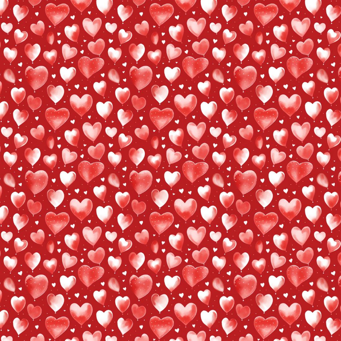 Red Love Hearts Printed Polycotton FabricThis Beautiful Christmas…