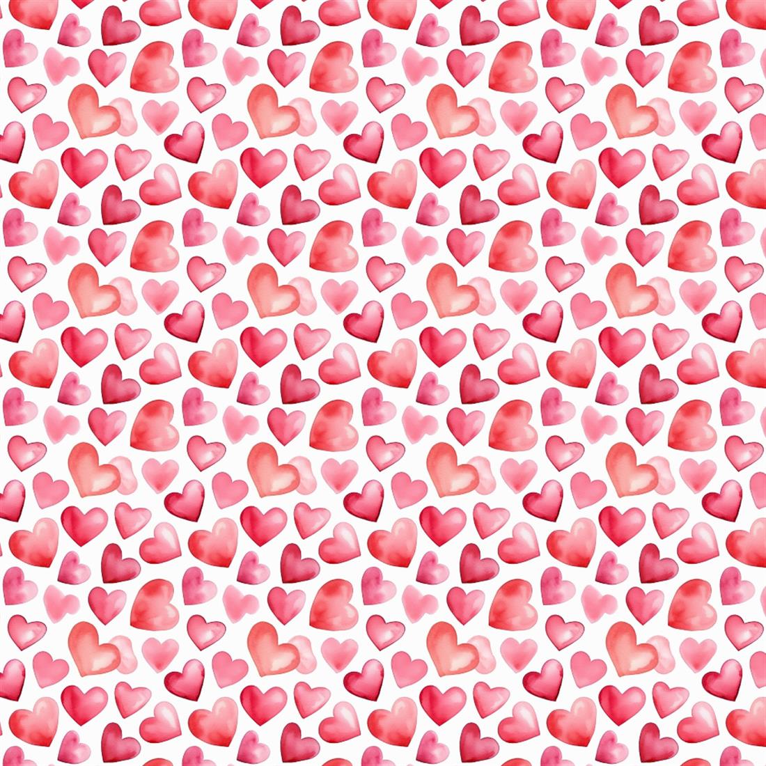 White & Red Hearts Amour Printed Polycotton FabricThis Beautiful…