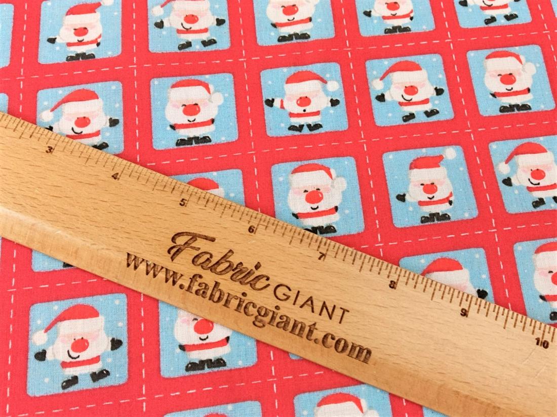 Santa Print PolyCotton Fabric