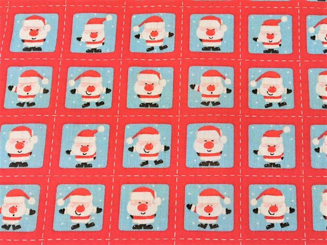 Santa Print PolyCotton Fabric