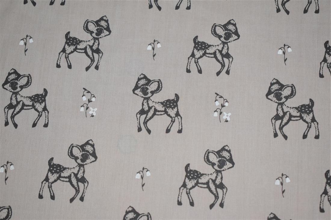 Baby Deer Printed Polycotton Fabric