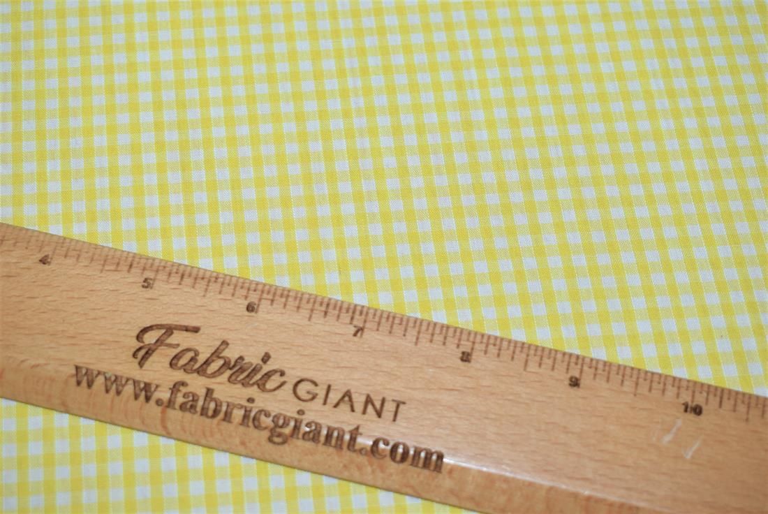 Gingham Small Check 1/8 Printed Polycotton Fabric