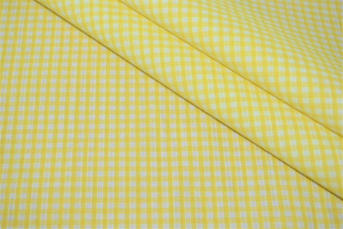 Gingham Small Check 1/8 Printed Polycotton Fabric