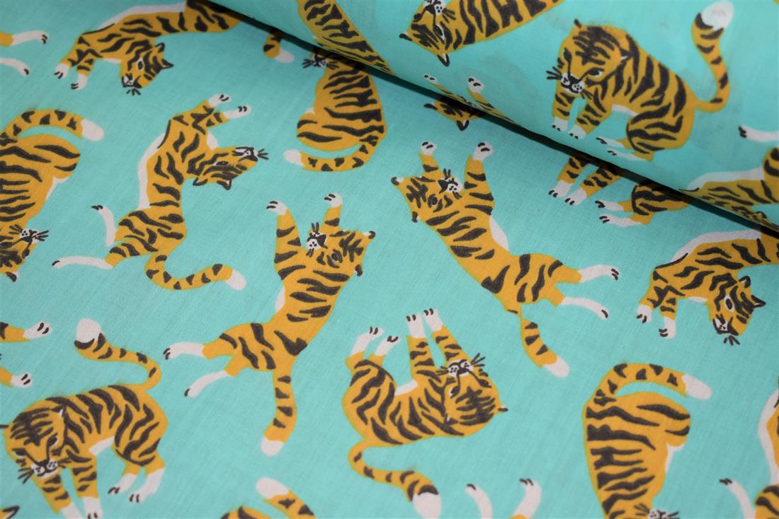 Tigers Print PolyCotton Fabric