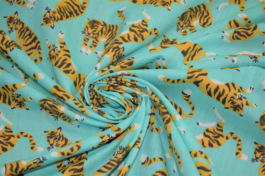 Tigers Print PolyCotton Fabric