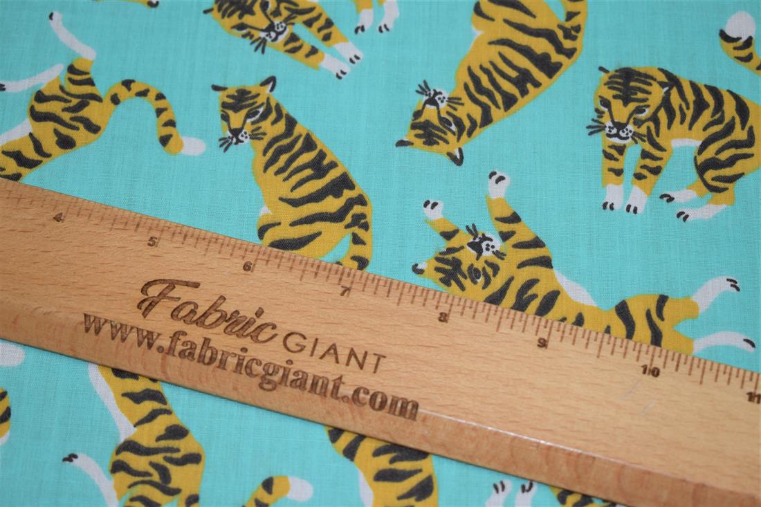Tigers Print PolyCotton Fabric