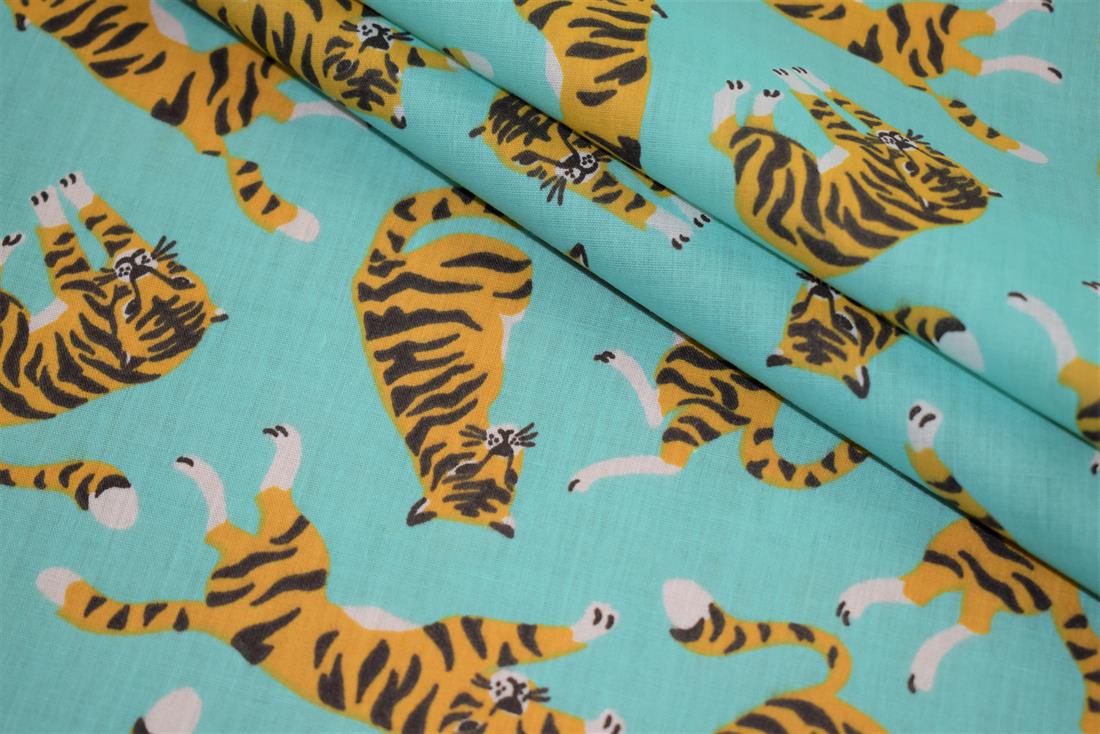 Tigers Print PolyCotton Fabric