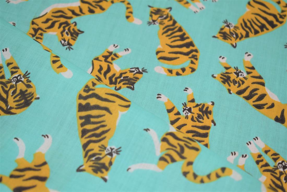 Tigers Print PolyCotton Fabric