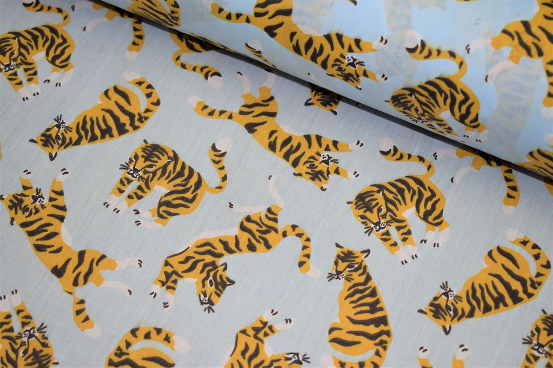 Tigers Print PolyCotton Fabric