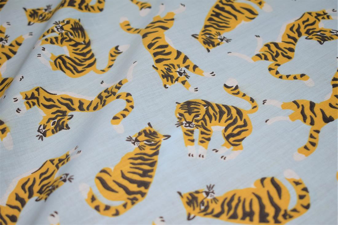 Tigers Print PolyCotton Fabric