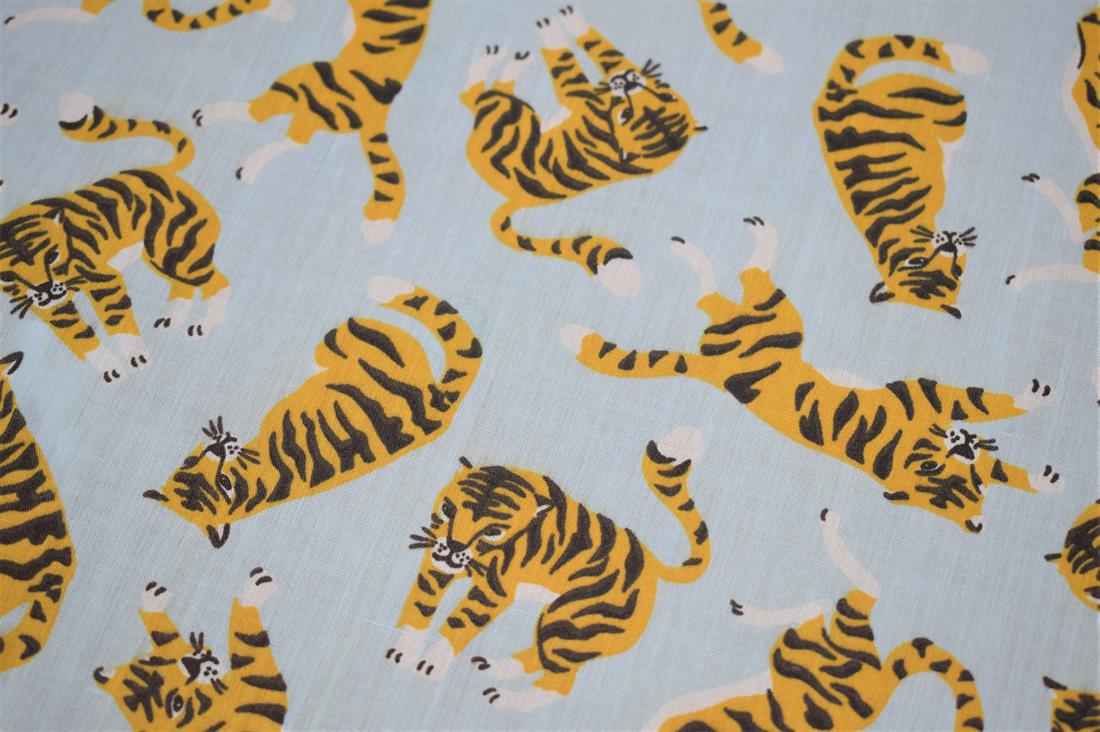 Tigers Print PolyCotton Fabric