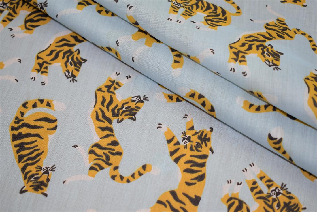 Tigers Print PolyCotton Fabric
