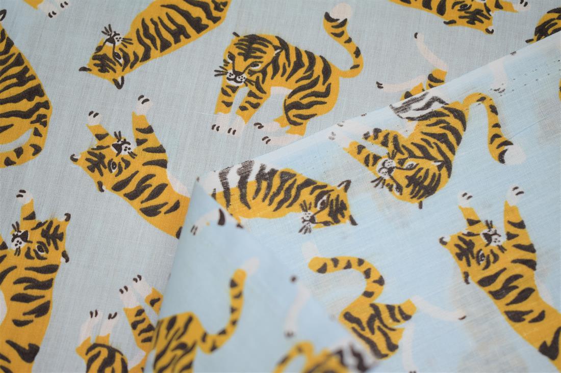 Tigers Print PolyCotton Fabric