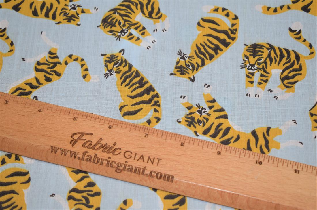 Tigers Print PolyCotton Fabric