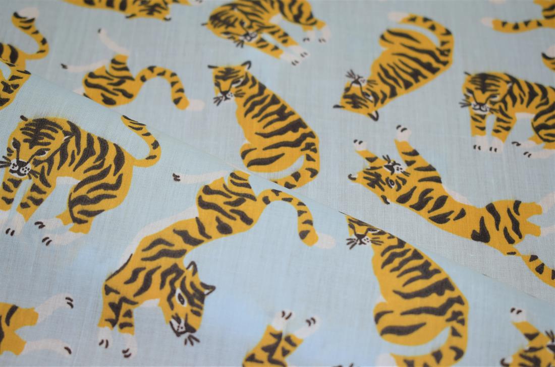 Tigers Print PolyCotton Fabric