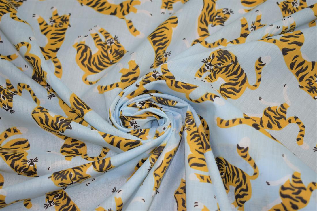 Tigers Print PolyCotton Fabric