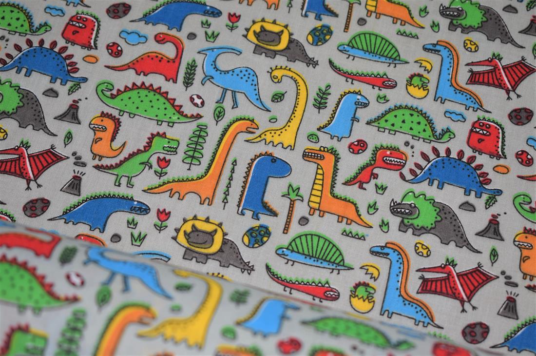 Dino Polycotton Fabric
