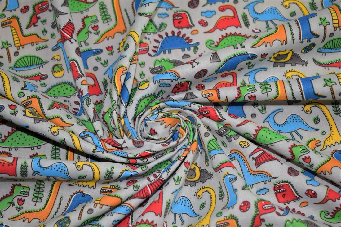 Dino Polycotton Fabric