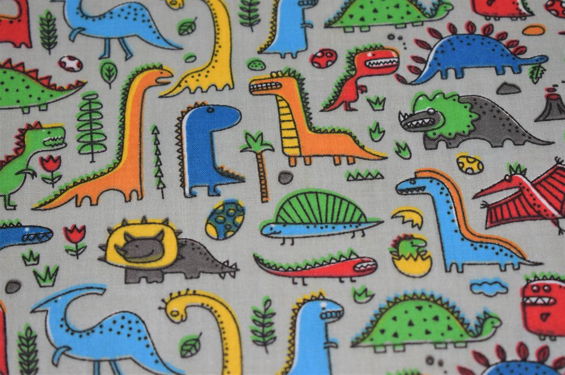 Dino Polycotton Fabric
