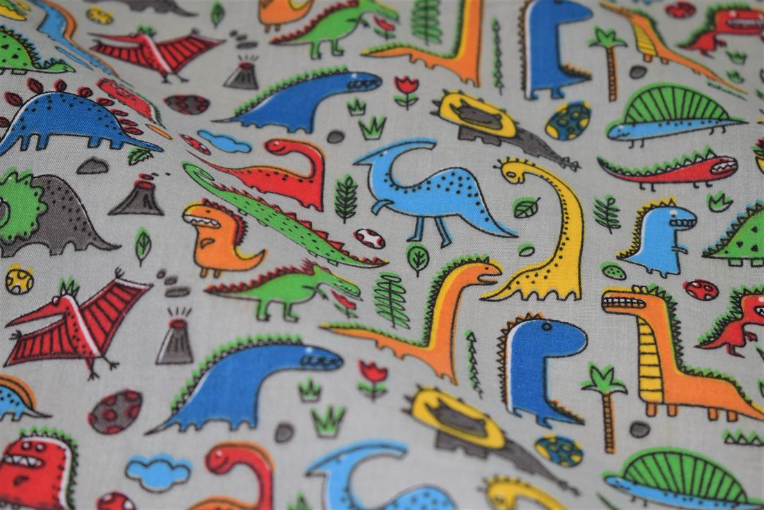 Dino Polycotton Fabric