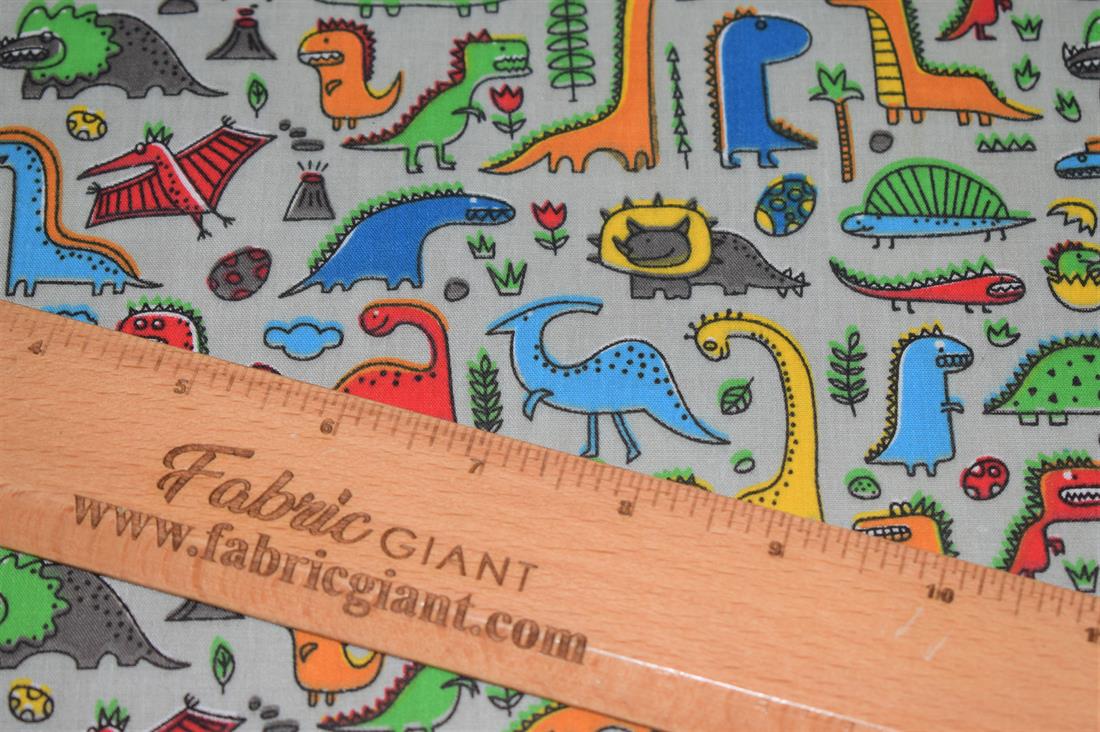 Dino Polycotton Fabric