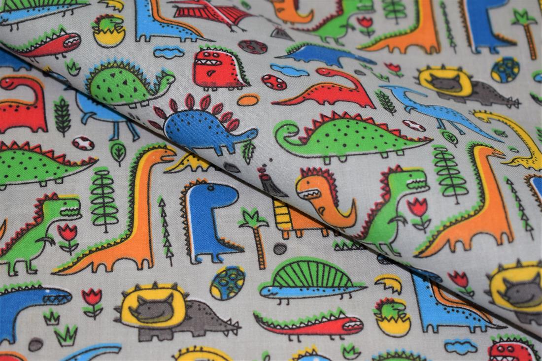 Dino Polycotton Fabric
