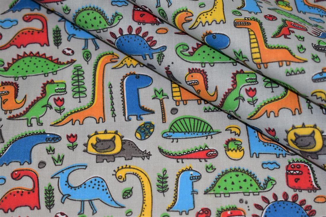 Dino Polycotton Fabric