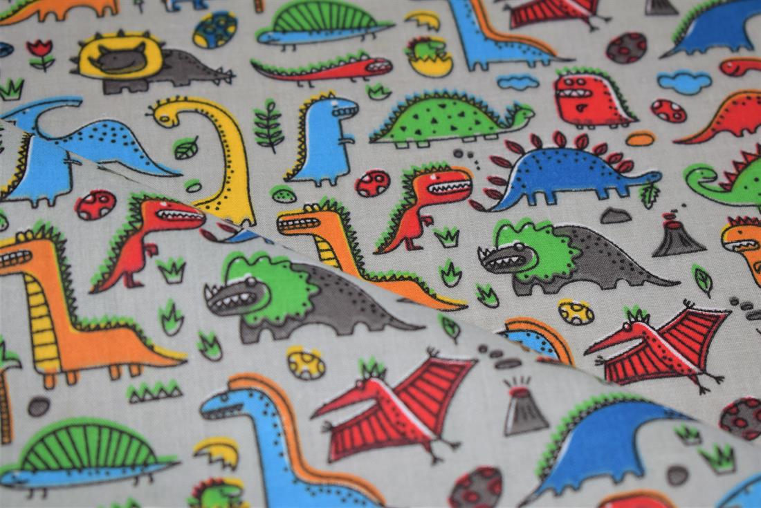 Dino Polycotton Fabric