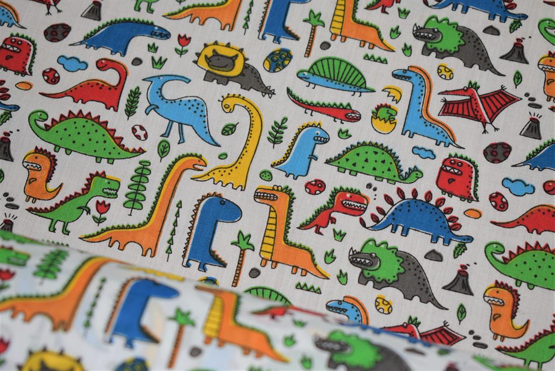Dino Polycotton Fabric
