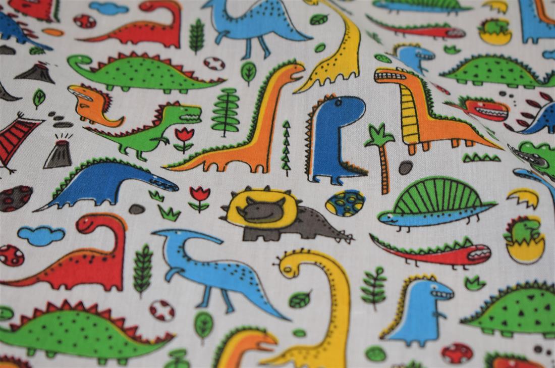 Dino Polycotton Fabric