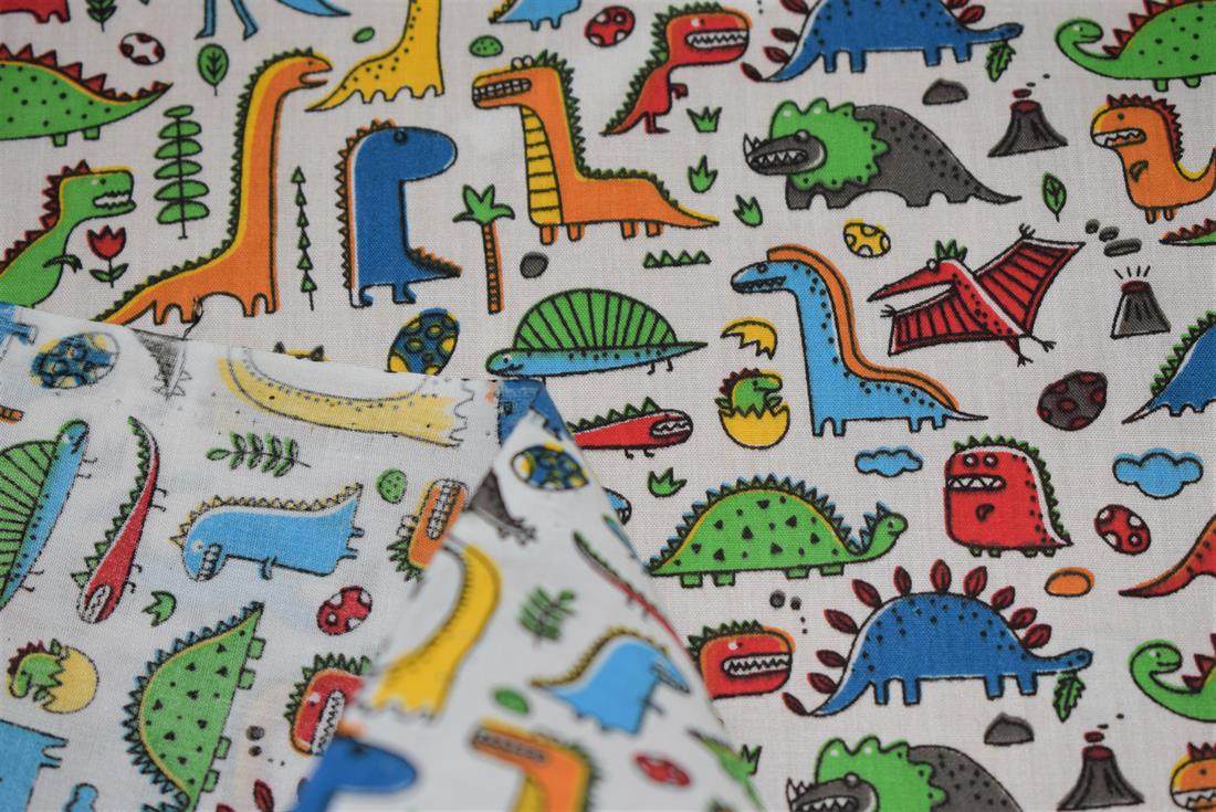 Dino Polycotton Fabric