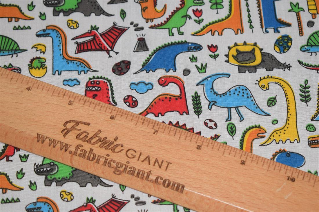 Dino Polycotton Fabric