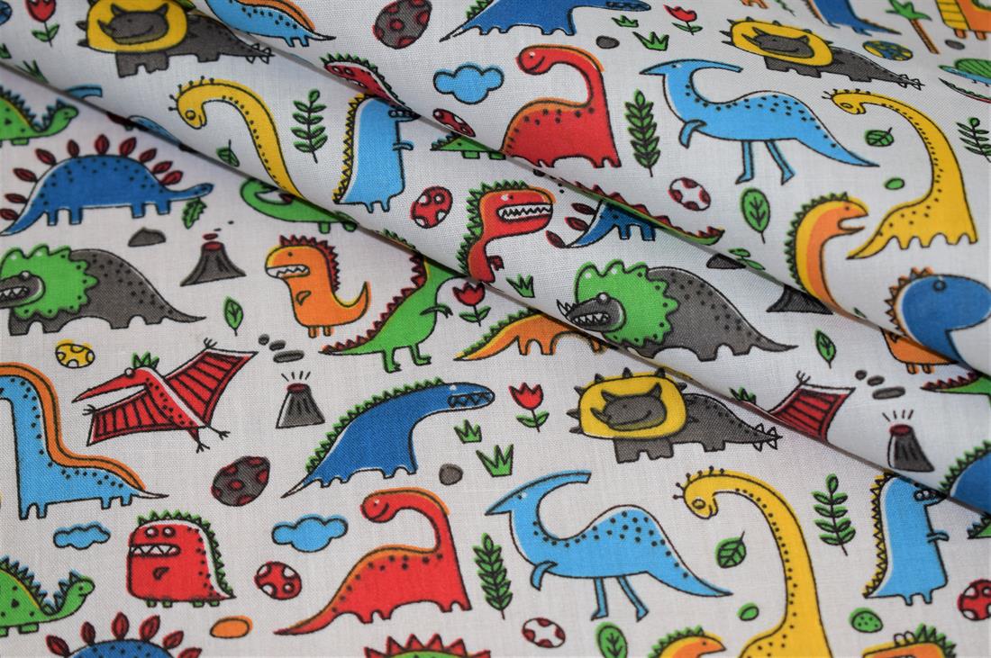 Dino Polycotton Fabric