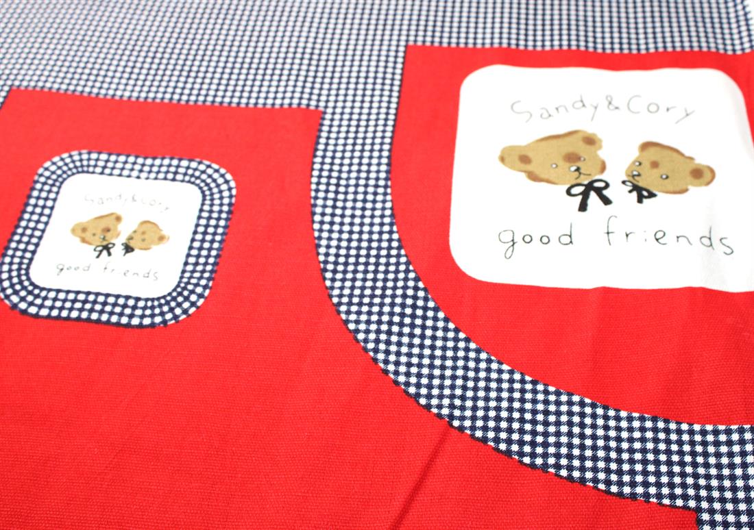 Red Printed Canvas Fabric