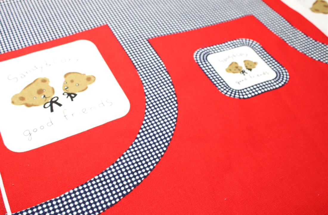 Red Printed Canvas Fabric